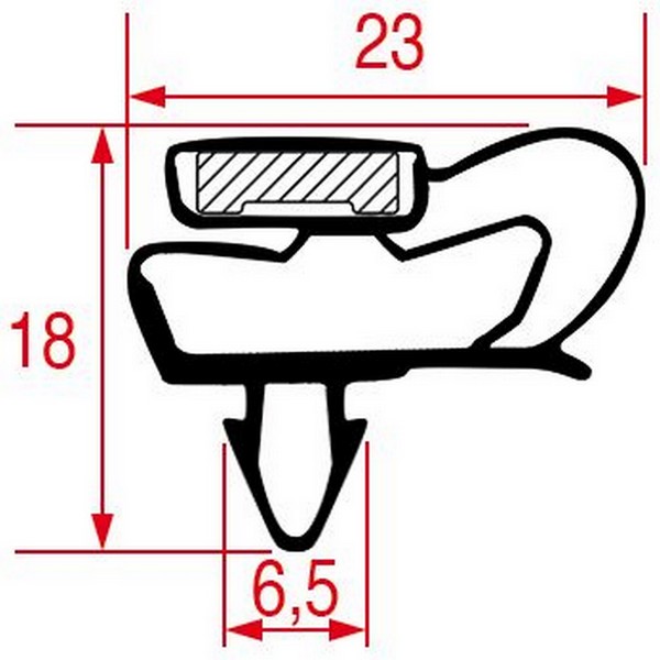 Joint ÖZTIRYAKILER  de porte de frigo 585x390  PIECE D'ORIGINE