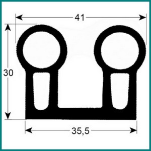 Joint de chambre froide FERMOD 03352NR250 03352NR250-EX 04451NR010 04451NR010-14 04451NR010-EX 04451NR010-EX+ 2,5 m avec barre de fixation PIECE D'ORIGINE 