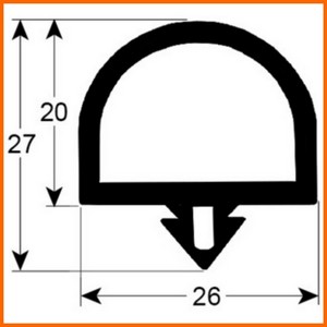 Joint de porte de chambre froide FRIGORBOX BU.484 par tronçon  profil 9991 6 m à clipser PIECE D'ORIGINE
