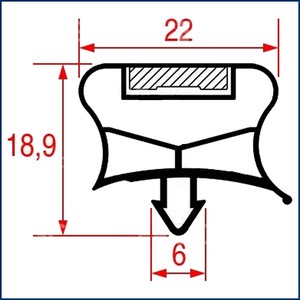 Joint OFFCAR G504330653  à encastere 650x430 mm PIECE D'ORIGINE 