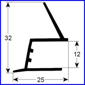 Joint de porte de frigo HORECA SELECT DEMI-BORD 2023 L 735 mm