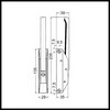 Fermeture de porte EPMS pour frigo entraxe de 120 mm poignée chromée  PIECE D'ORIGINE