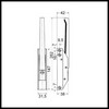 Fermeture ALPENINOX pour porte de frigo poignée droite  entraxe 117/133 mm PIECE D'ORIGINE