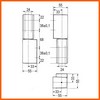 Charnière de chambre froide ELECTROLUX 084892 920.01 hauteur 188 mm avec retour automatique+ ressort PIECE D'ORIGINE