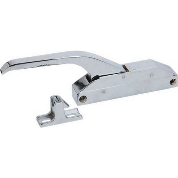 Fermeture FERMOD G681de porte de frigo  entraxe de 120 mm poignée chromée et coudée PIECE D'ORIGINE