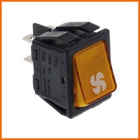 Interrupteur lumineux orange avec symbole de ventilateur  MERCATUS 43201005 PIECE D'ORIGINE