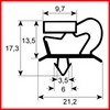 Joint de porte de frigo ALPENINOX 031694  profil 9048 cadre de 385x155 mm hors tout à clipser avec bande magnétique PIECE D'ORIGINE