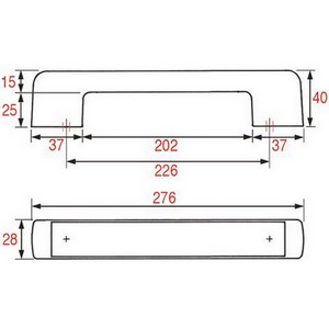 Poignée 8730 INTERTECNICA R015417 R015417+R015418 R015418 plastique noire de porte de frigo PIECE D'ORIGINE