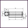 Ventilateur Ebmpapst QLZ06/0006-2513 pour poêle et insert  turbine Ø 60 mm L 60 mm -30 à +110 °C 40 m³/h PIECE D'ORIGINE 