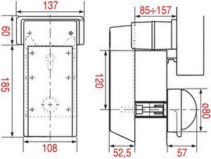 Fermeture de chambre froide DAGARD 921HP 70921XX120, 921 921.HP 70921HP120 70921HP120-17 avec serrure  PIECE D'ORIGINE