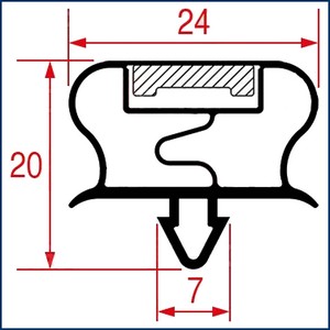 Joint à encastere 620x416 mm PIECE D'ORIGINE 