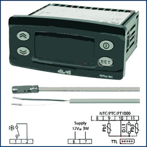 Thermostat électronique 1 inverseur Eliwell EWPLUS961 2HP NTC 230V