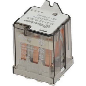 Relais de puissance FINDER FIN628382300300  230VAC 16A 2CO raccord cosse mle 6,3mm barre DIN  