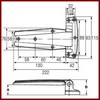 Charnière ASCASO 285011 de chambre froide 730 largueur 222 mm hauteur 115 mm dégagement 27 mm PIECE D'ORIGINE