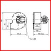 Ventilateur centrifuge FAGOR 12031541 6021050046 55460.60420 sortie d'air 108*50 mm  PIECE D'ORIGINE