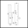 Fermeture CAPIC de porte de frigo  poignée chromée entraxe 104 mm avec serrure PIECE D'ORIGINE