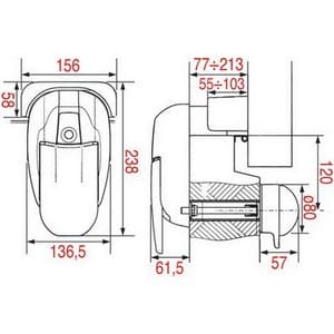 Fermeture Fermod 521.HP 70523HP120 70523HP120-17 sans gache PIECE D'ORIGINE