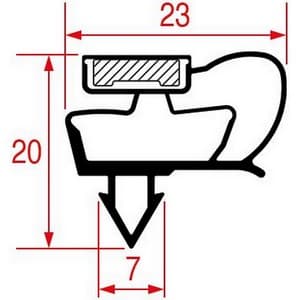 Joint à encastrer Universel 605x475 mm profil 1070 PIECE D'ORIGINE 