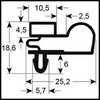 Joint de porte de frigo EMMEPI BU.422  par tronçons 2 m  profil 9010 à clipser PIECE D'ORIGINE