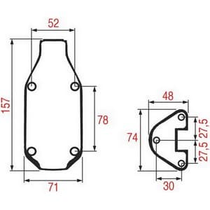 Fermeture UNIVERSEL complète avec serrure 265 mm PIECE D'ORIGINE