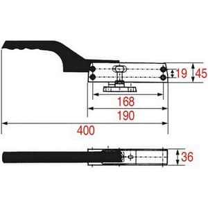 Fermeture pour porte de chambre froide FERMOD 1225.01 122501CHR  entraxe de 168 mm PIECE D'ORIGINE 