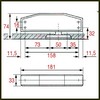 Loqueteau  fermeture de porte de chambre froide INTERTECNICA R017529  5225SV entraxe 158 mm PIECE D'ORIGINE