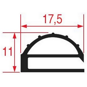 Joint de porte de frigo ASCASO BU.762 tronçon 2,3 m type 9102 à visser sans bande magnétique PIECE D'ORIGINE