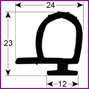 Joint de porte MTH  de chambre froide par tronçon profil 9980 3 m à clipser PIECE D'ORIGINE