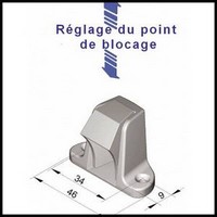 Gâche pour fermeture de porte de frigo RAHBACH série 6770 entraxe 18 mm PIECES D'ORIGINE