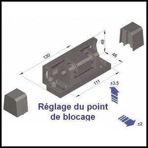 Cale d'épaisseur 15 mm  pour charnière de chambre froide RAHRBACH série 4510/4511 PIECE D'ORIGINE