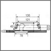 Loqueteau de fermeture PANICOUPE  de chambre froide entraxe de 121/136 mm PIECE D'ORIGINE