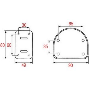 Poignée INTERTECNICA  R018865  intérieure de securité 2700 PIECE D'ORIGINE