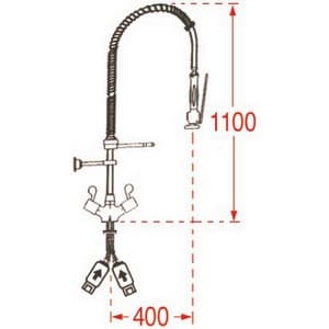 Douche vaisselle monotrou RIVER 81405 81408 avec prélavage PIECE D'ORIGINE