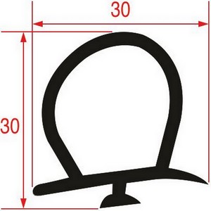 Joint de porte de chambre froide SURFRIGO par tronçon profil 9994 longueur 2,3 m à clipser PIECE D'ORIGINE