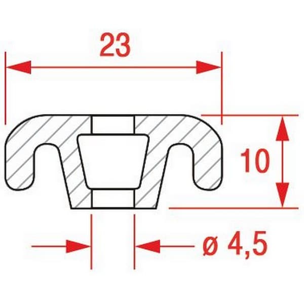 Barre de fixation FERMOD 03312NR250  03312NR200  03312NR250-EX  33 du Joint de porte de chambre froide longueur 2.5m PIECE D'ORIGINE