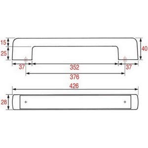 Poignée 8745 STUDIO 54  64700185 R015420  de porte de frigo PIECE D'ORIGINE