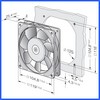 Ventilateur  METRO-PROFESSIONAL I0221151 119 x 119 x 25 mm roulements à billes PIECE D'ORIGINE