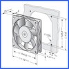 Ventilateur Teddington France MC12025 119 x 119 x 25 mm