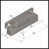 Charnière RAHRBACH série 4500/23 de porte de frigo laquée noir hauteur 100 mm décalage 23 mm PIECE D'ORIGINE