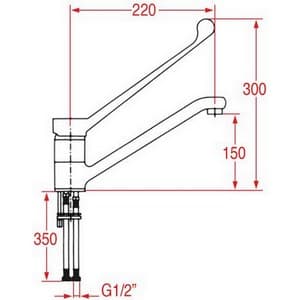 Mélangeur monotrou KLARCO 1S.2991.00.82 1S.2962.00.81 1S.2962.00.82 STYL 360 mm PIECE D'ORIGINE