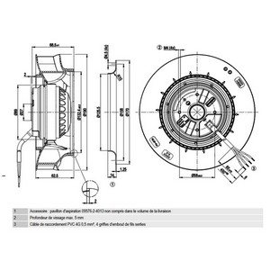 Ventilateur EBM-PAPST R2E190-RA26-05  radial  PIECE D'ORIGINE 
