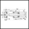 Fermeture EPMS 1300006 de porte de frigo poignée courbée  entre-axe 45,5 mm PIECE D'ORIGINE