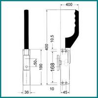 Fermeture pour porte de chambre froide FERMOD G-200/01P entraxe de 168 mm PIECE D'ORIGINE