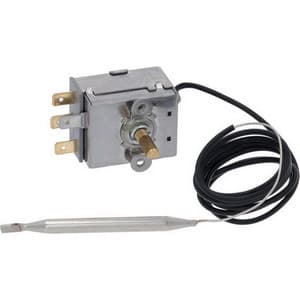 Thermostat monophasé four Vega 93001 température max. 90°C 1-pôles 1CO 15A sonde ø 6,5mm sonde L 85mm tube capillaire 1000mm PIECE D'ORIGINE