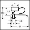 Joint de porte de frigo SAGI par tronon 2 m profil 9333  clipser PIECE D'ORIGINE