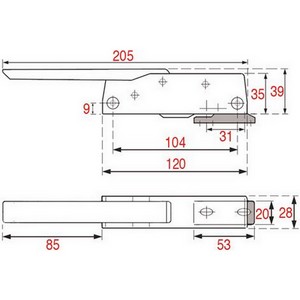 Fermeture PRIMUS  700557  pour porte de frigo poignée droite chromée PIECE D'ORIGINE