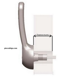 Fermeture extérieure de porte de chambre froide série 7501 RAHRBACH 7501-020120 épaisseur de porte 120 mm PIECE D'ORIGINE