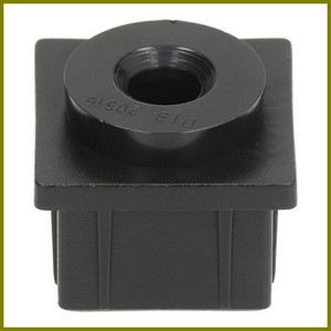 Support de charnière encastrée EPMS pour porte de frigo  25,5/25,5 mm  Ø int.7 mm noir PIECE D'ORIGINE