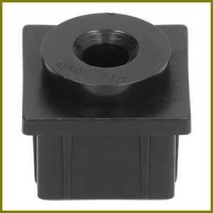 Support de charnière encastrée  INTERTECNICA  R020268 R020411 pour porte de frigo  25,5/25,5 mm  Ø int.7 mm noir PIECE D'ORIGINE