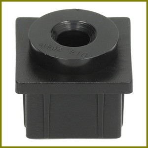 Support de charnière encastrée ANGELO PO 3178300 pour porte de frigo  25,5/25,5 mm  Ø int.7 mm noir PIECE D'ORIGINE